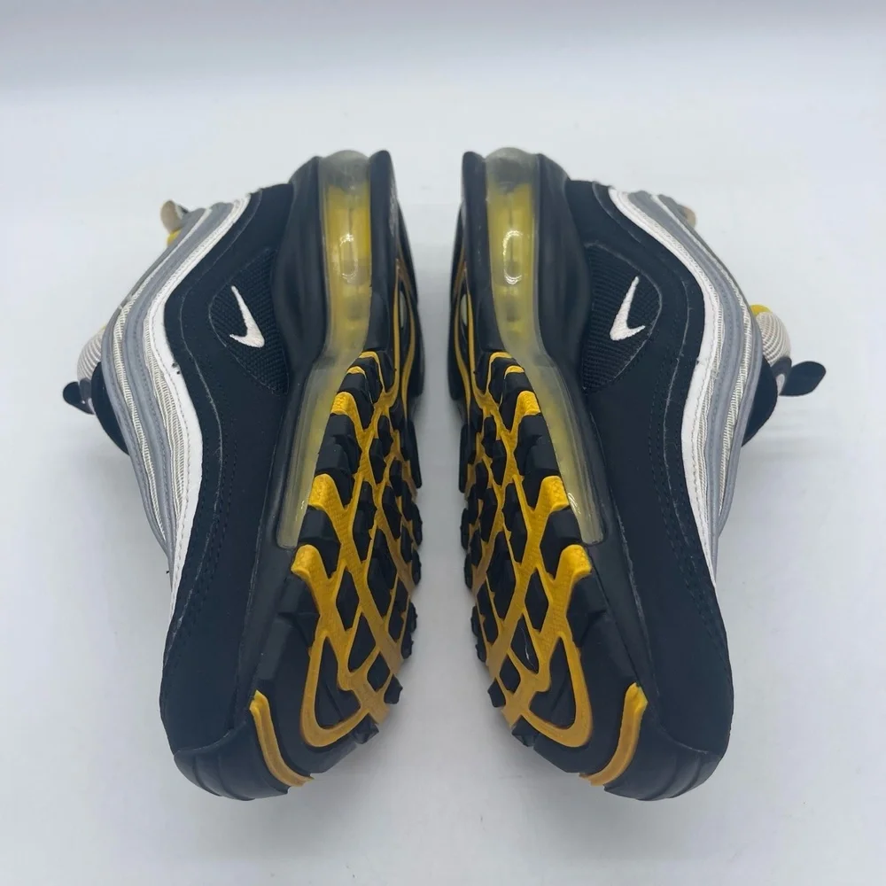 Nike Air Max 97 GS 921522-005 Youth Size 4.5Y Running Shoes Black Yellow Sneaker